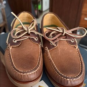 Sperry Gold Cup Authentic 2-Eye Boat Shoes Brown Like New